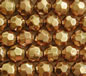 Gold Metallic 10mm Faceted Round Glass Beads